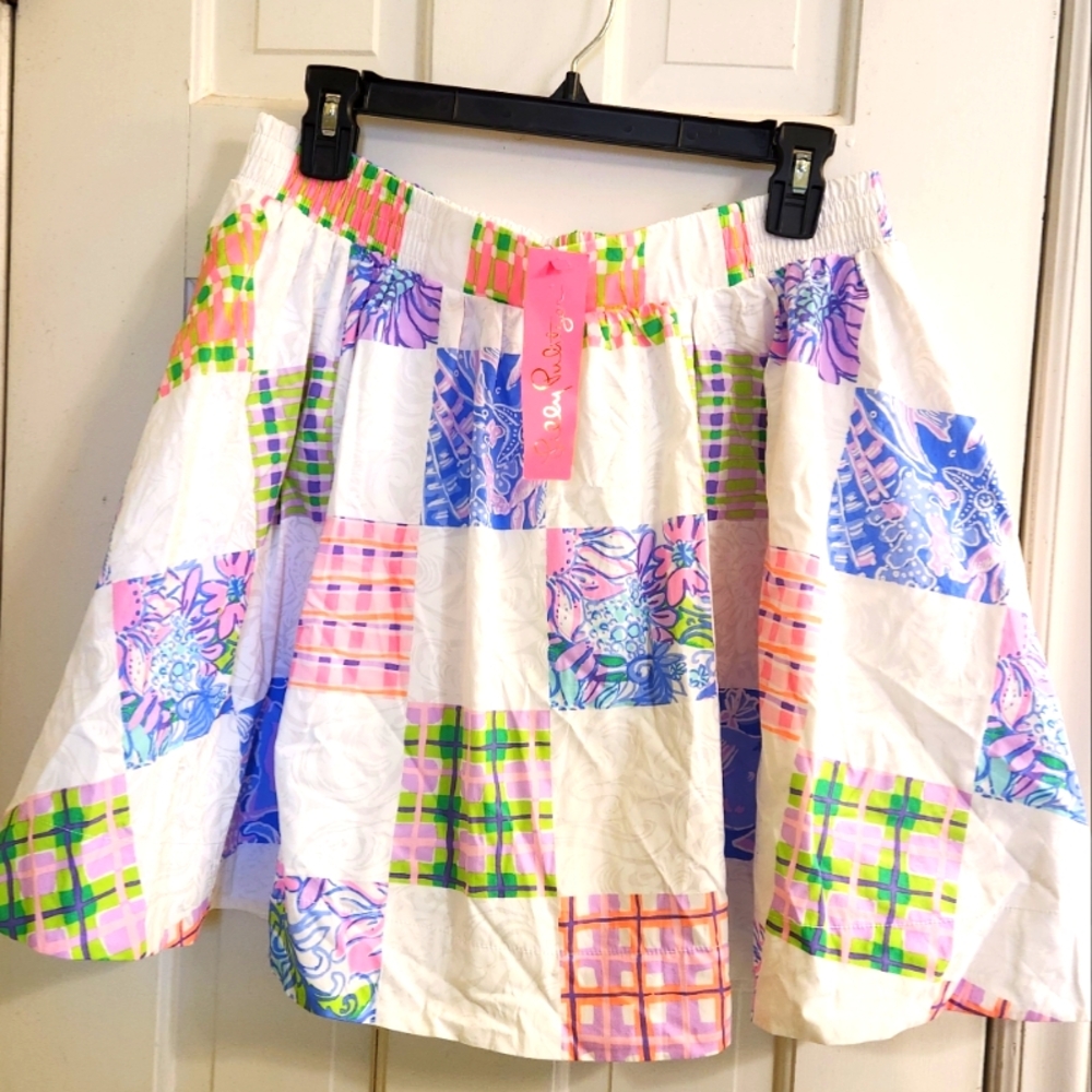 NWT Lilly Pulizter patchwork skirt